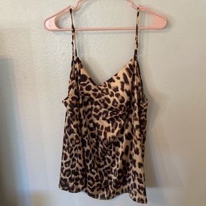 Cheetah print tank top. NEVER WORN.